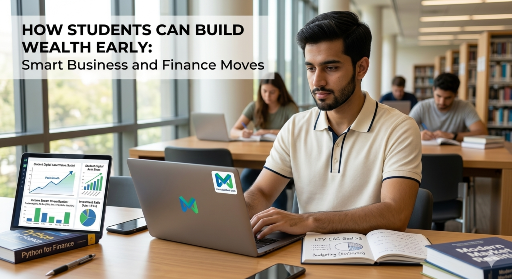 How Students Can Build Wealth Early Smart Business and Finance Moves- Discover how students can build wealth early through scalable side hustles, semantic entity investing, digital automation, and smart budgeting designed for long-term growth- Building sustainable wealth during your university years requires more than just saving pennies. This definitive blueprint reveals how students can build wealth early by creating high-yield digital assets, automating income streams, and navigating modern market realities with expert precision. How Students Can Build Wealth Early: Smart Business and Finance Moves- https://mustajabhub.com/how-students-can-build-wealth-early-smart-business/
