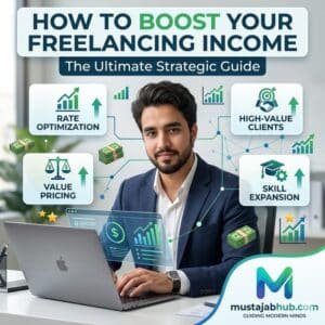 How to Boost Your Freelancing Income The Ultimate Strategic Guide for 2026, add mustajabhub.com comparison - Stucked at a low freelance salary? Learn how to boost freelancing income in 2026-proven strategies on value pricing, high-ticket client acquisition, automation. https://mustajabhub.com/how-to-boost-your-freelancing-income-in-2026-freelancing-income-freelance-salary/