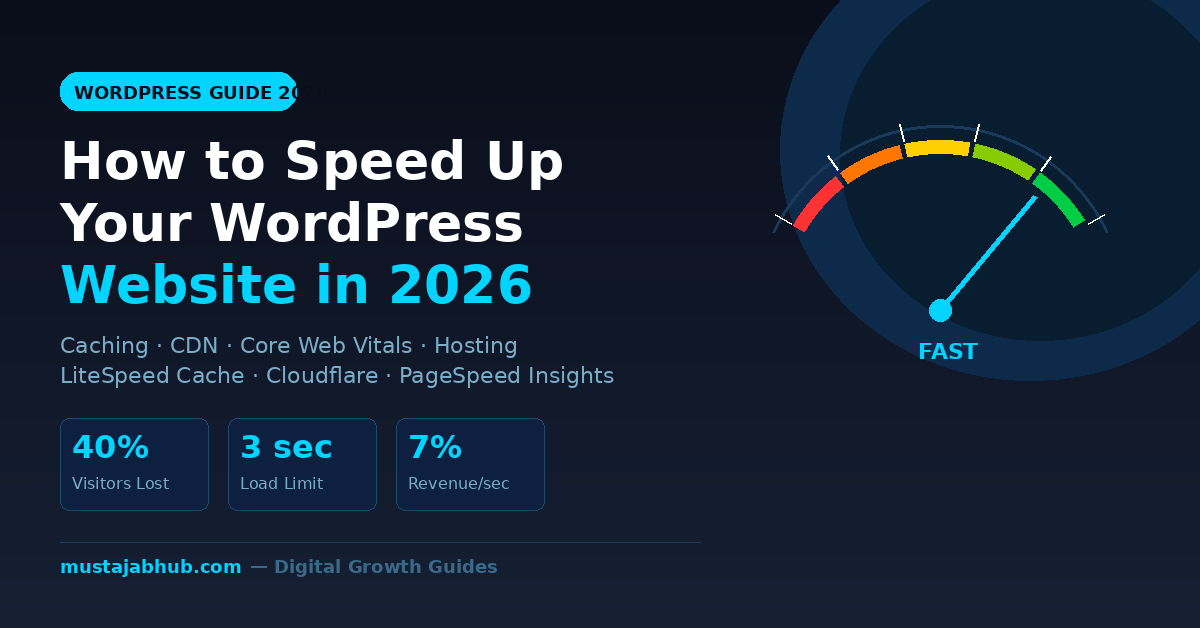 speed-up-WordPress-website-2026-Guide-by-Mustajabhub.com-and-services-Hero-Image