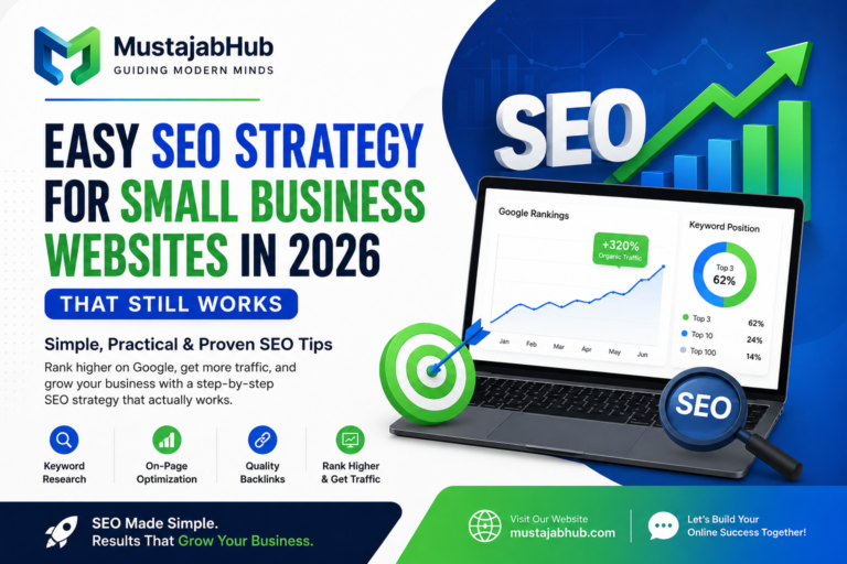 Easy SEO Strategy for Small Business Websites in 2026 (That Still Works) Free SEO Tools for Beginners 27 Best Tools to Grow Traffic in 2026 by mustajabhub.com