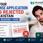 Why Your AdSense Application Gets Rejected in Pakistan – 10 Real Reasons + Fixes by rana Umar mustajabhub.com- Why is your AdSense account rejected in Pakistan? Here are 10 real reasons with step-by-step fixes to get your account approved fast in 2026
