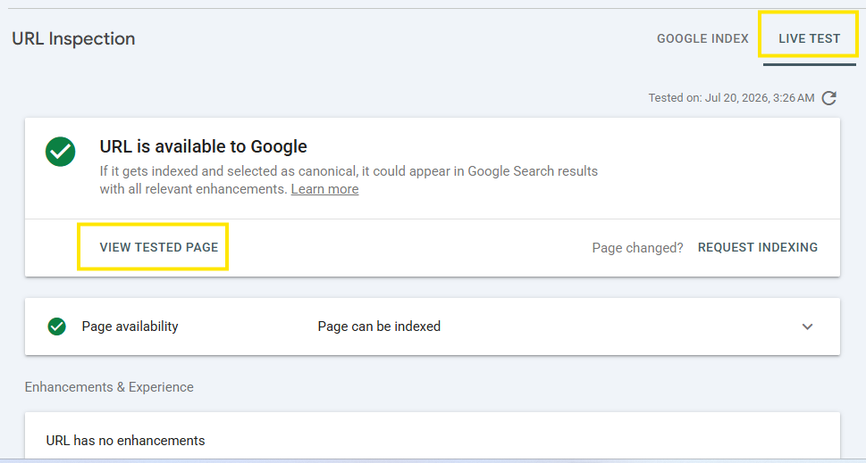 GSC URL Inspection (What Googlebot Actually Sees- https://mustajabhub.com/javascript-seo-view-source-vs-rendered-html/
JavaScript SEO: View Source vs Rendered HTML — Debug...
Learn how Googlebot really processes JavaScript. Compare View Source vs Rendered HTML, fix rendering issues step by step, and make sure AI crawlers can see