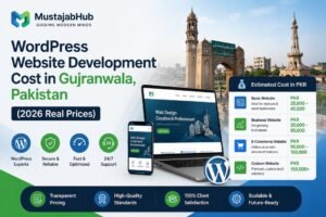 WordPress Website Development Cost in Gujranwala, Pakistan- https://mustajabhub.com/wordpress-website-development-cost-gujranwala/ WordPress Website Development Cost in Gujranwala,... Want to know the real WordPress website development cost in Gujranwala? Get a full 2026 price breakdown for business sites, WooCommerce stores, and local.