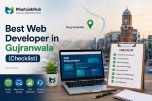 Best Web Developer in Gujranwala (Checklist) by mustajabhub.com - https://mustajabhub.com/best-web-developer-in-gujranwala/ How to Find the Best Web Developer in Gujranwala (2026... Searching for the best web developer in Gujranwala? Learn the 5 questions to ask, the red flags to avoid, and what a real professional website should include.