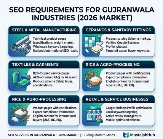 SEO Services in Gujranwala - What Local Businesses Actually Need Infograhic 2 - https://mustajabhub.com/seo-services-gujranwala/
SEO Services in Gujranwala: What Local Businesses Need in...
Gujranwala businesses are losing customers to online competitors. Discover what SEO services actually work in 2026, real costs, & which problems are holding.