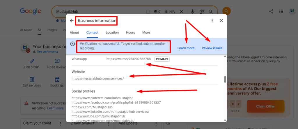 Why is Google Business Profile verification difficult for home-based businesses in Pakistan? Services in GBM in Gujranwala by mustajabhub.com