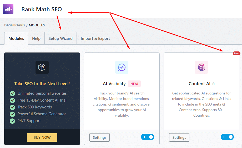 robots.txt for WordPress in 2026: How to Control Google, AI Crawlers and ChatGPT Search Rank Math plugin setting dashboard preview by mustajabhub.com.