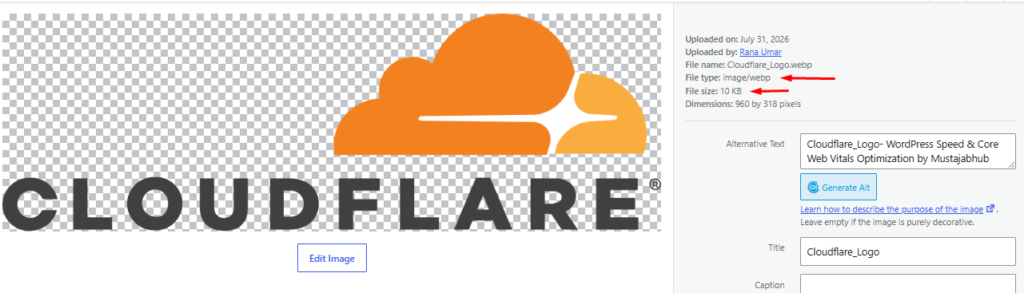 How to Fix Largest Contentful Paint (LCP) in WordPress — Pakistan Sites webp images cdn logo by mustajabhub.com. WebP vs AVIF for WordPress LCP
